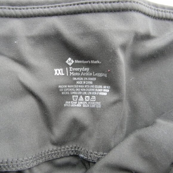 WM'S LOT OF 2 GREEN ATHLETIC LEGGINGS W/CELL PHONE POCKETS MOTO SZ XXL AVIA - Picture 4 of 6